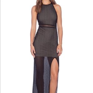 Alice + Olivia Ida Cross Back Maxi Dress, Black